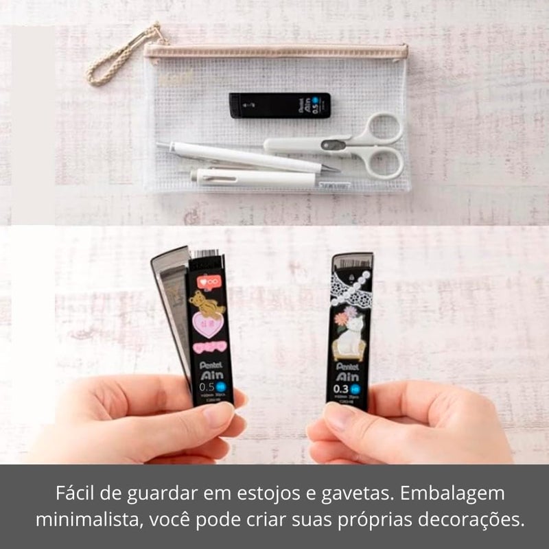 Pentel Ain Lead for 0.5mm 4B C285-4BO Mechanical Pencil Pads - Image 4